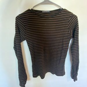 Brandy Melville Striped Brown&Black Long Sleeve